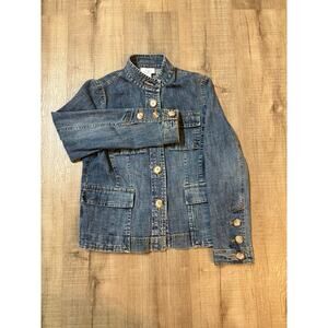Ann Taylor Loft Petites Stretch Denim Jean Jacket Size 6P